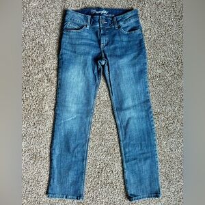 Wrangler Straight Leg Denim Light Blue Jeans - Size 3